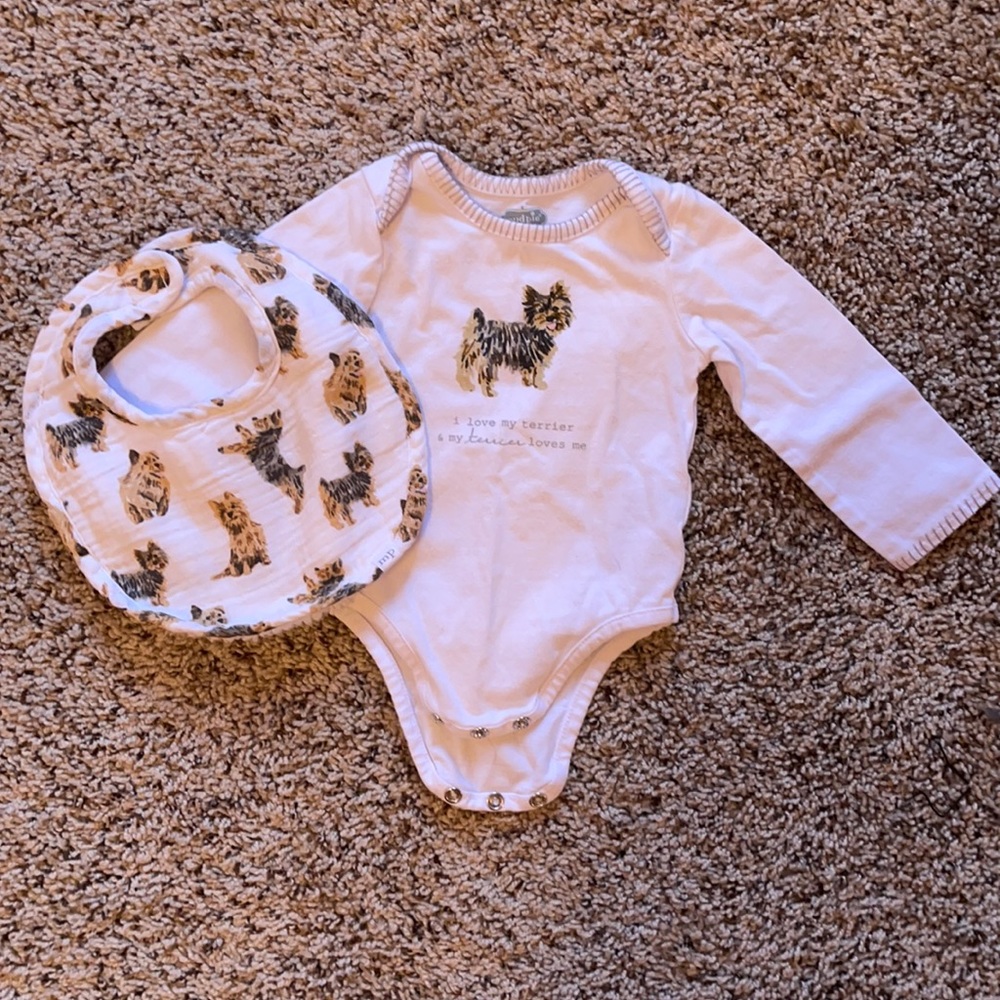 Mudpie Yorkie onesie